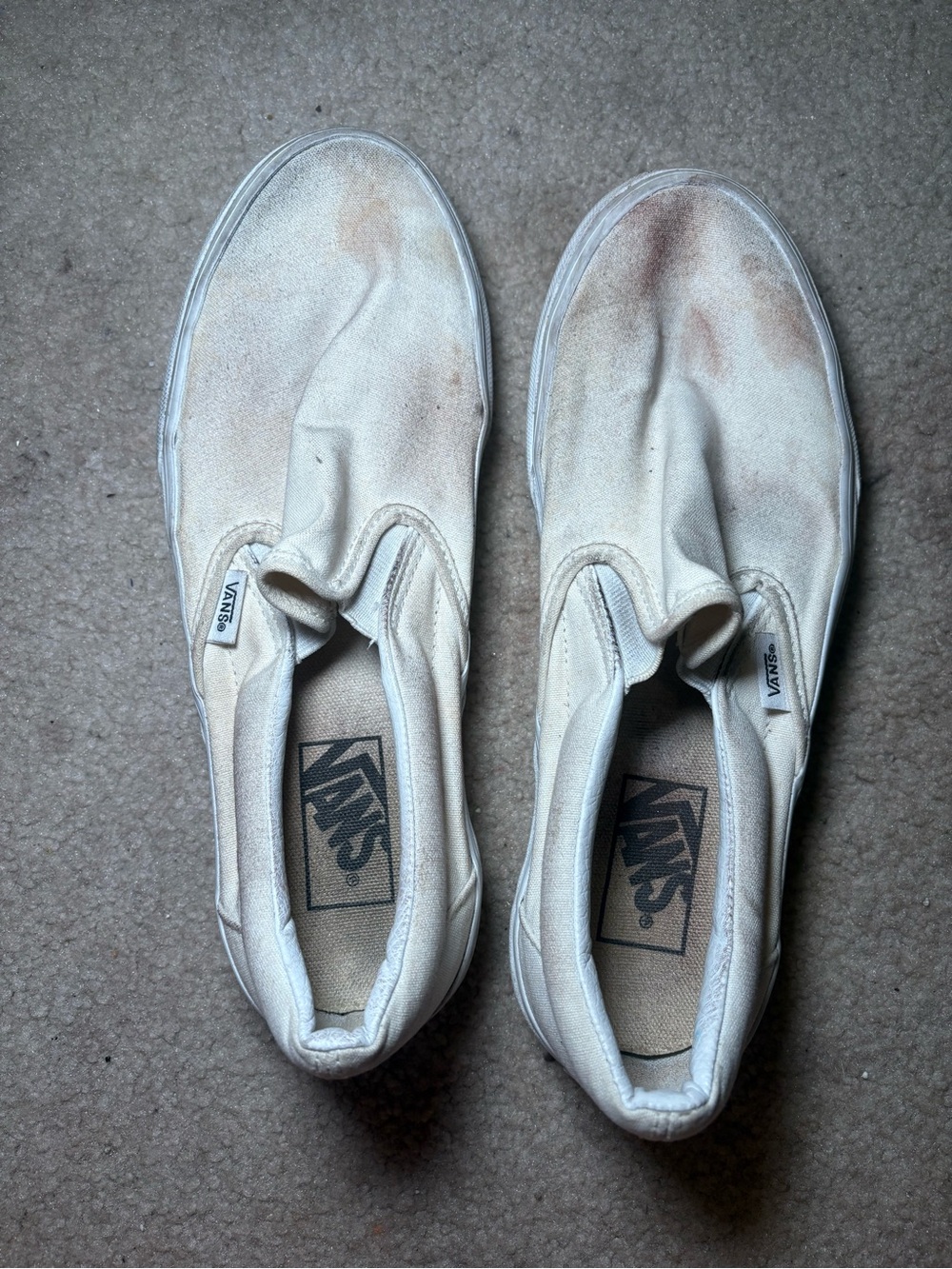 Well loved Vans Slip-On Sneakers White